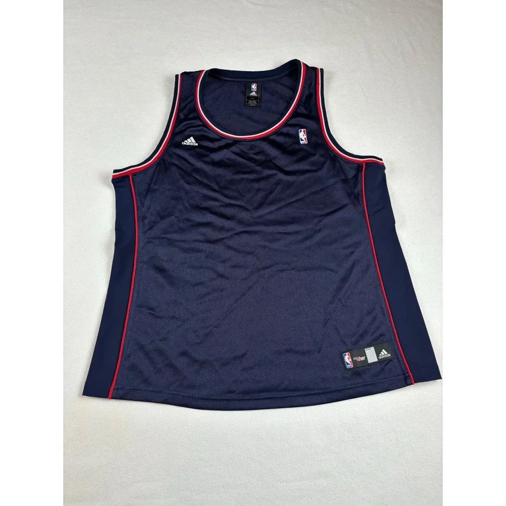 Adidas NBA Basketball Jersey Mens XL Navy Blue Mesh‎ Sleeveless Tank Top
